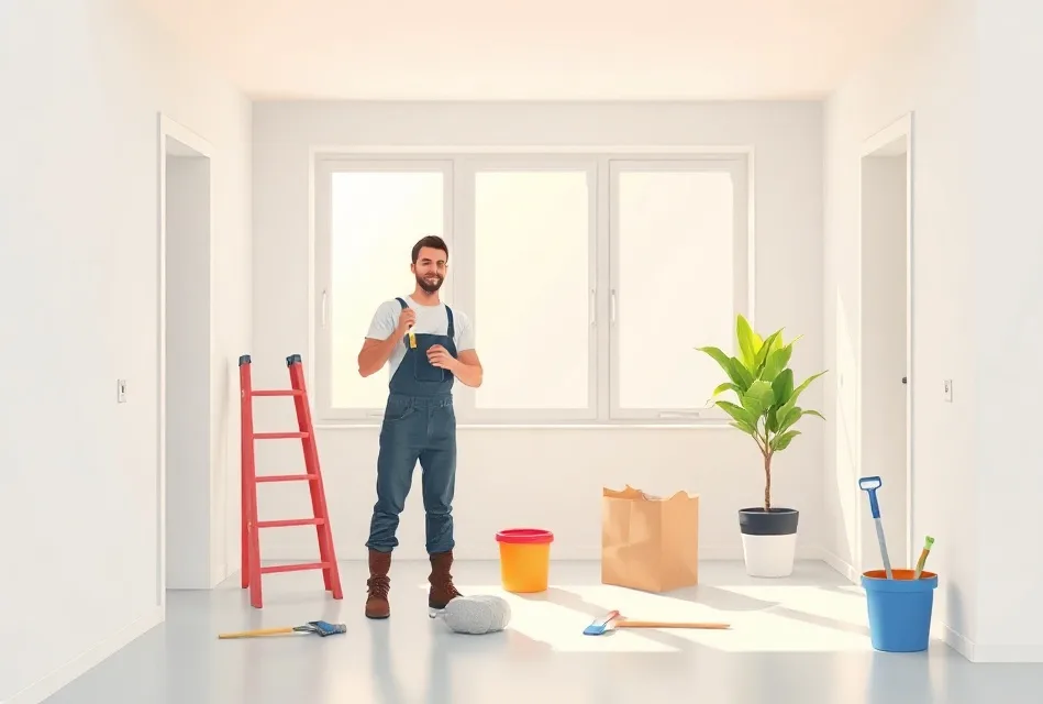 Intérieur rénové après travaux de peinture à Mougins