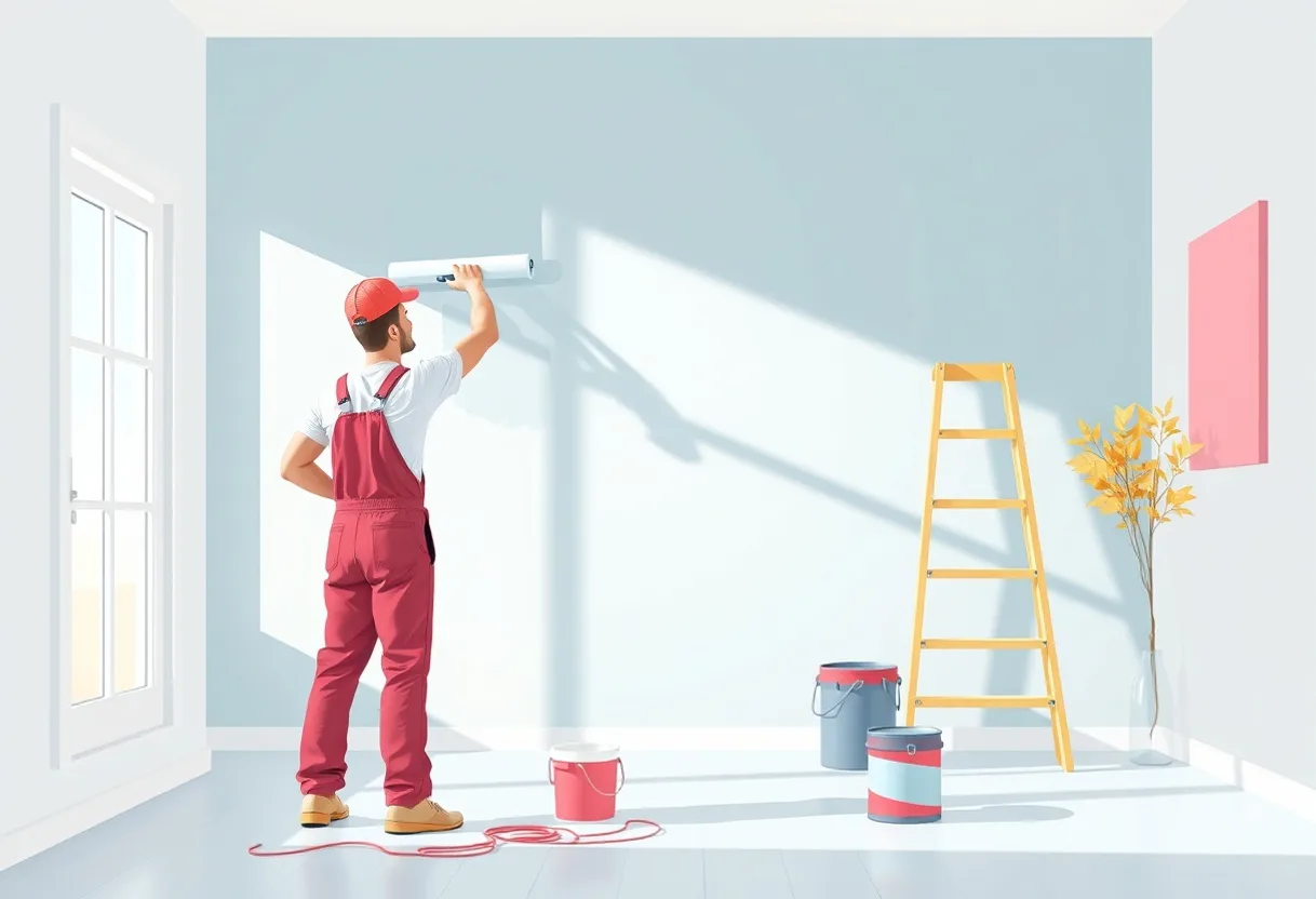 Peintre Mougins 06250 en intervention sur un chantier