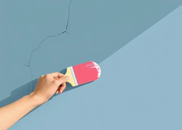 Ponçage et rebouchage des fissures avant mise en peinture